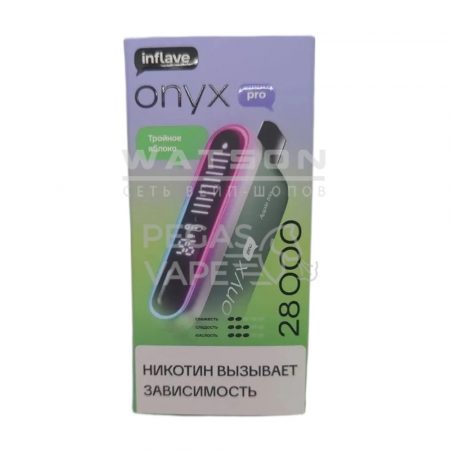 Электронная сигарета INFLAVE ONYX PRO 28000 (Тройное яблоко)
