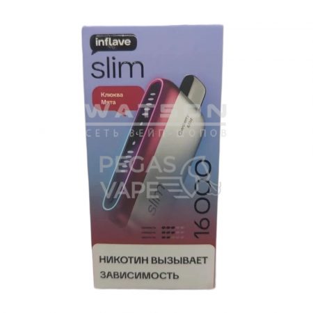 Электронная сигарета INFLAVE SLIM 16000 (Клюква мята)