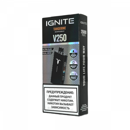 Электронная сигарета IGNITE V-250 BLACK (Мандарин)