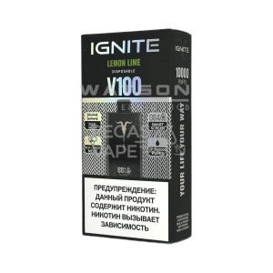Электронная сигарета IGNITE V-100 (10000) (Лимон лайм)