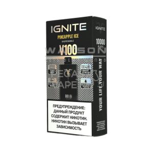 Электронная сигарета IGNITE V-100 (10000) (Ананасовый лед)